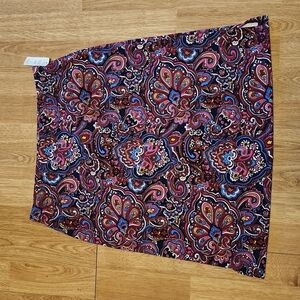 NWT Talbots sz P paisley knit skirt